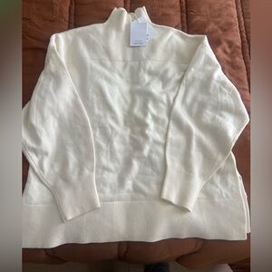 & Other Stories Cream Mock Neck Sweater size S